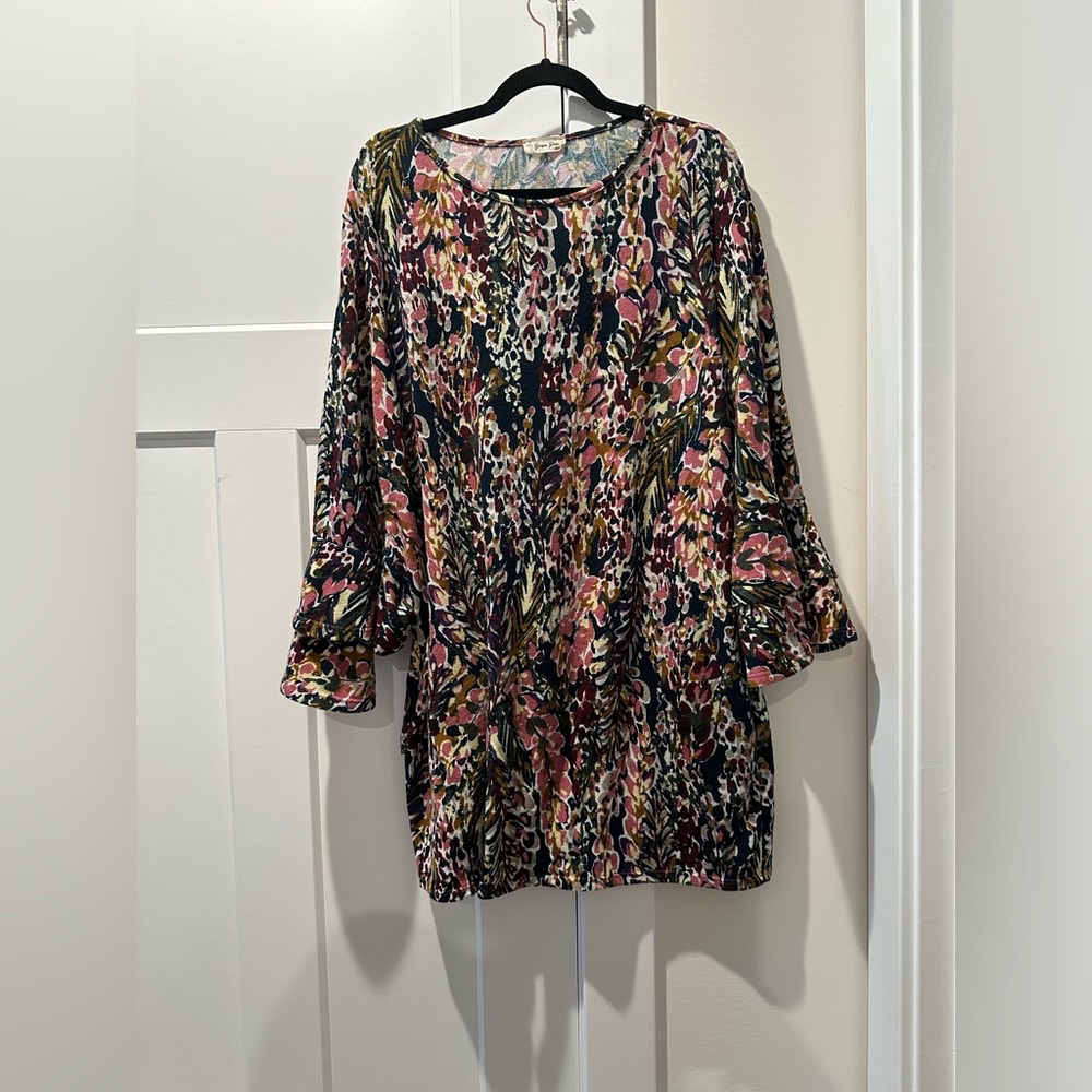 Impressions Online Boutique Bell Sleeve Dress with Pockets